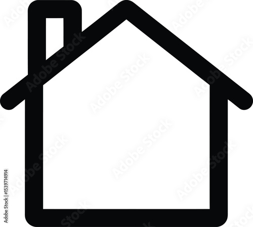 Home Icon Outline – Real Estate, Housing, and Website UI Symbol