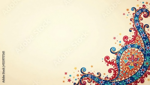 Subtle paisley print on soft cream background , off-white, smooth