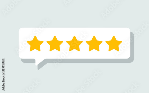 Clean Minimalist Rating Interface Design Five-Star Feedback Icon