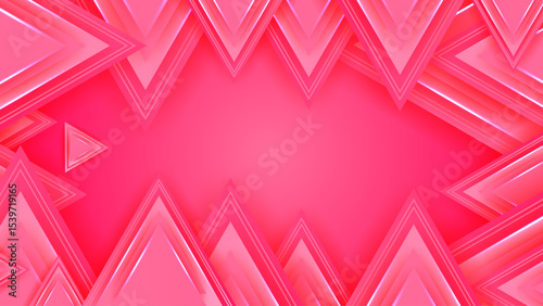 Abstract Geometric Background with Pink Triangles and Gradients for Design Projects