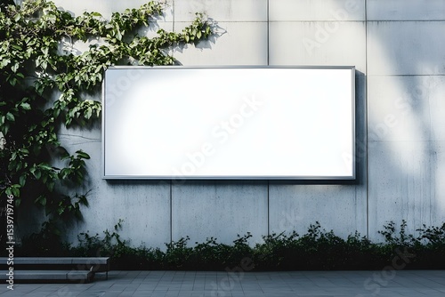 Modern Urban Setting Featuring a Blank Billboard: Strategic Cityscape Display for High-Impact Visual Branding