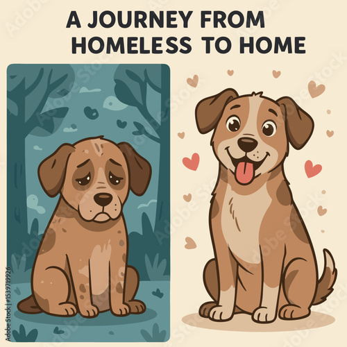 Transformation from Sad Dog to Happy Dog A Heartwarming Tale of Rescue and Recovery