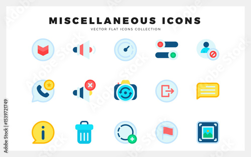 15 Social Media (Whats app) Flat icons pack. vector illustration.