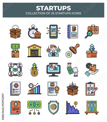 Startup Icons: Collection of 25 Business Icons