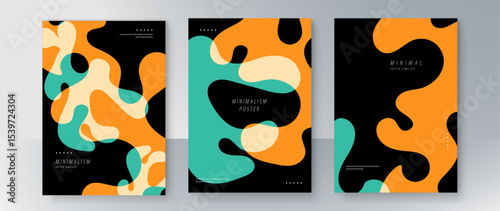 green and orange minimalism poster Background vintage