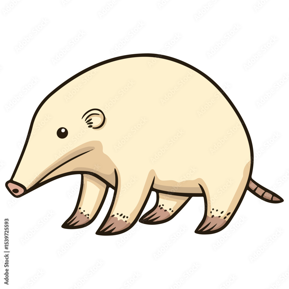 Fototapeta premium anteater, animal, vector, transparent background, pangolin, isolated, zoo, nature, cute, shaggy, mammal, wildlife, Vermilingua, creature
