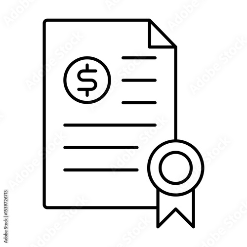 Bill outline icon