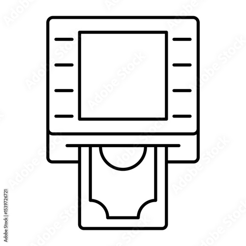 ATM Slot outline icon