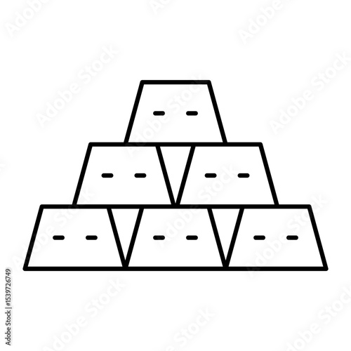 Bullion outline icon
