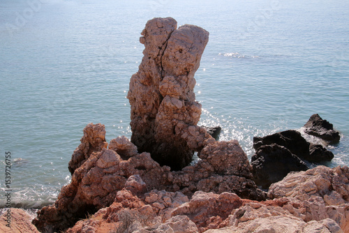 The Rock of Aphrodite, or Petra Tou Romiou, is one of the most famous landmarks on the island Cyprus
