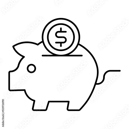 Savings outline icon