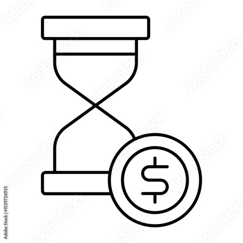 Time is Money outline icon