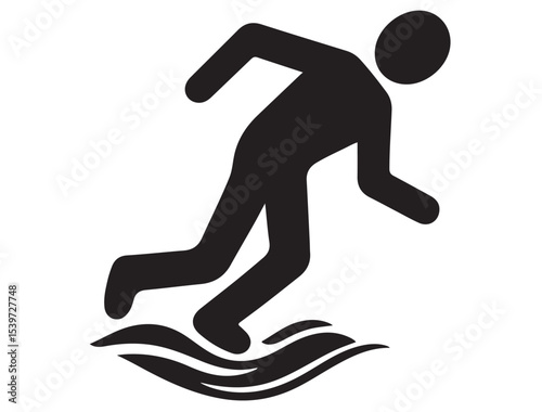 SLIPPERY ICON SILHOUETTE