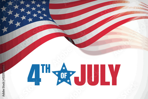 Celebrate th of july happy independence day usa flag patriotic background american holiday design