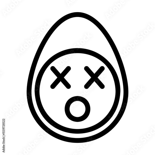 a collection of icons containing various egg-shaped expressions