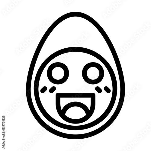 a collection of icons containing various egg-shaped expressions