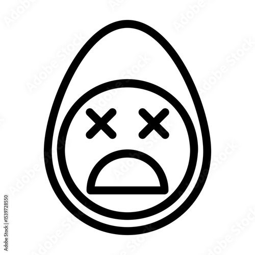 a collection of icons containing various egg-shaped expressions