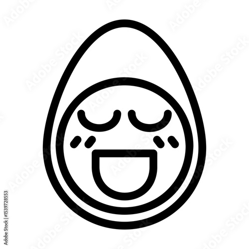 a collection of icons containing various egg-shaped expressions