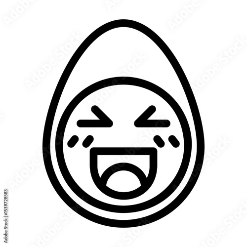 a collection of icons containing various egg-shaped expressions