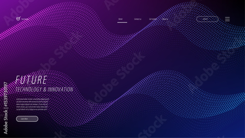 Abstract Digital Waveforms Highlighting Innovation and Futuristic Technology