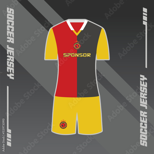 Football Jersey Design with a mix of modern patterns