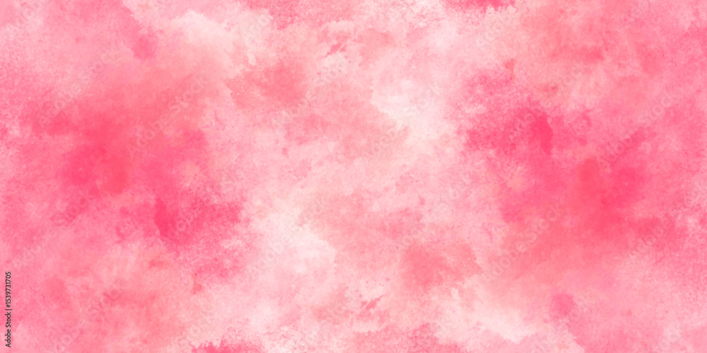 Fototapeta premium Beautiful watercolor art background. Pink and yellow shades aquarelle painted paper textured stain element for text design, Watercolor texture for cards, flyers, poster, banner background.