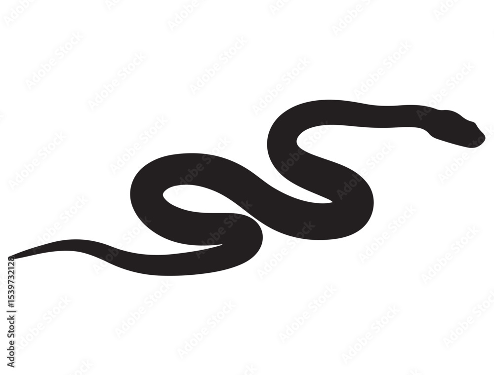 Naklejka premium SNAKE SILHOUETTE