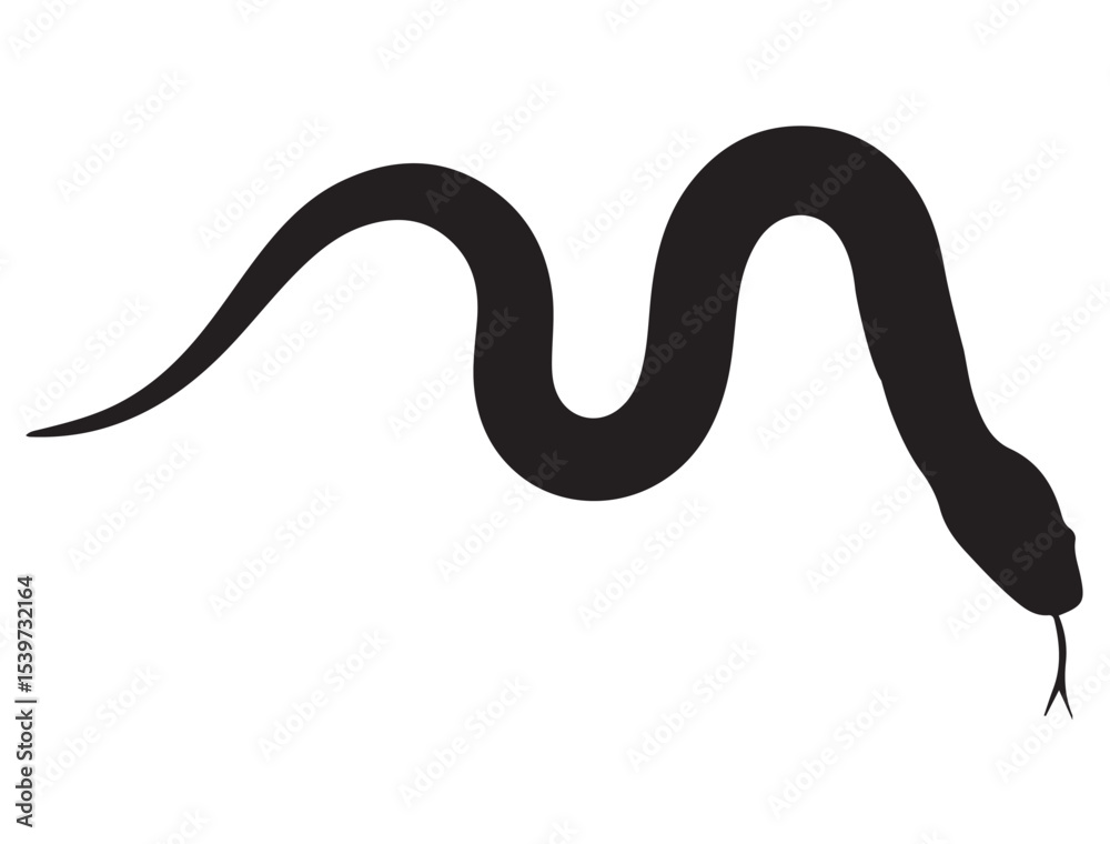 Fototapeta premium SNAKE SILHOUETTE