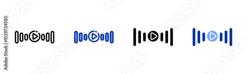 Stream icon sheet multiple style collection