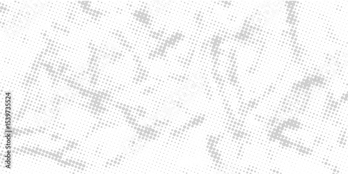 Abstract halftone background with wavy surface made of gray dots on white. vector ilustration