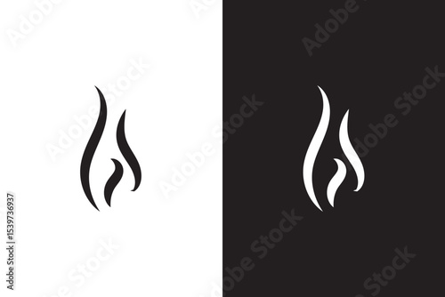 Aromas vaporize icons. Smoke, steam flat line icons set. Bad smell icon.