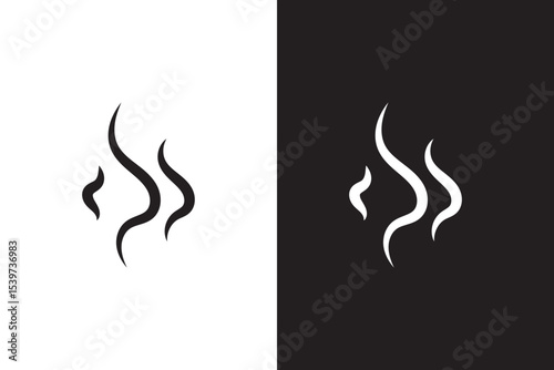 Evaporation icons set in black and white stroke lines