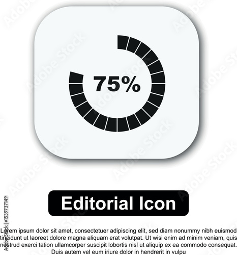 Loading Bar Icon. Progress bar loading, status bar. Vector Illustration