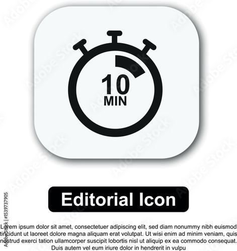 Illustration Vector Icon Stopwatch Time. Stopwatch shows intervals ranging from 5 to 60 minutes