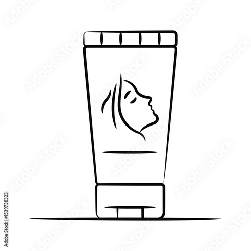 Have a look at this trendy doodle icon of lotion tube