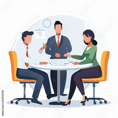 business people working together