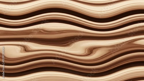 Abstract brown wood grain and chocolate waves create a textured paper background