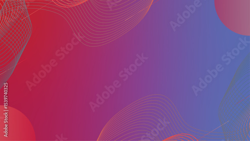 pink and blue gradient Abstract background with wavy lines