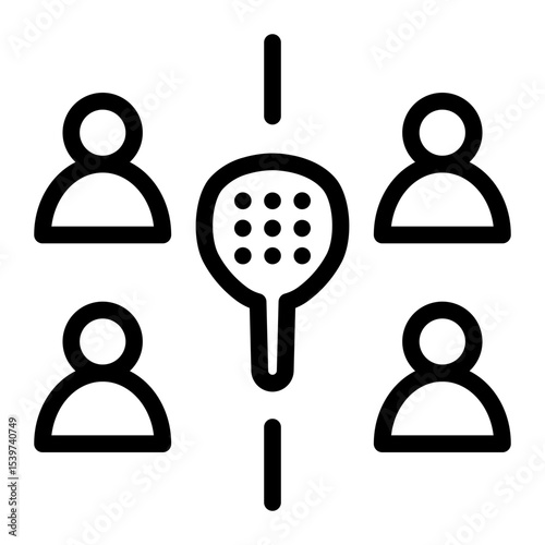 This Doubles Match icon is suitable for Padel, Racket Sport, etc