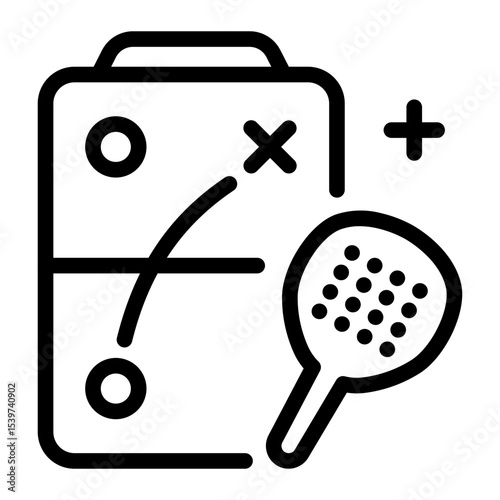 This Padel Strategy icon is suitable for Padel, Racket Sport, etc