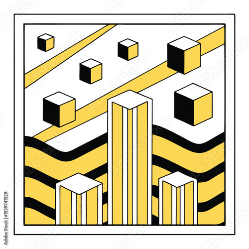Adobe Illustrator abstract geometry playground imagine a surreal 