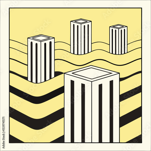 Adobe Illustrator abstract geometry playground imagine a surreal 