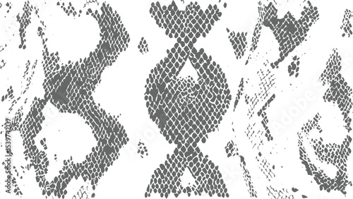 Abstract Gray and White Snake Skin Texture Pattern Seamless Repeat Design for Fashion Textile Print Background Wallpaper