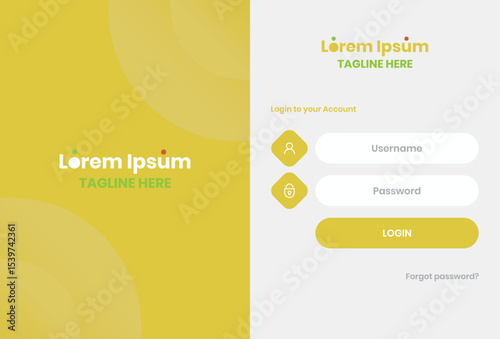 website landing page login design