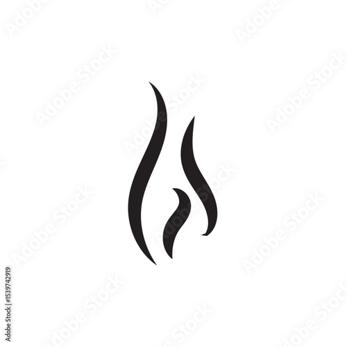 Smoke steam vector simple logo icon