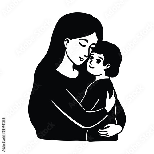 Mom Hug Silhouette 