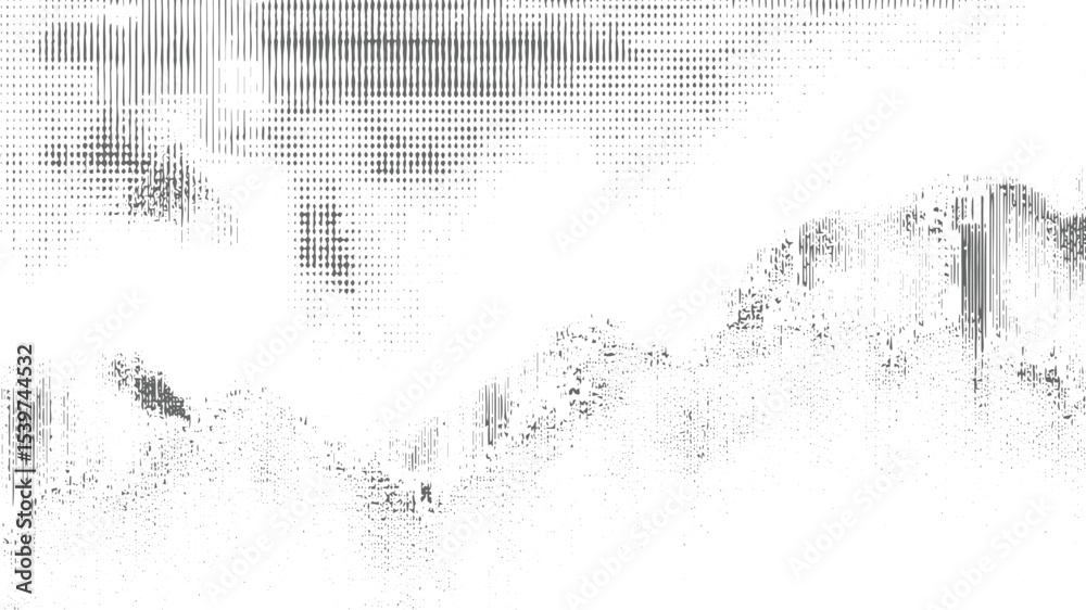 Abstract grayscale texture with vertical and horizontal lines dots and speckles creating a mottled effect resembling a distressed or aged surface with varying densities of gray tones