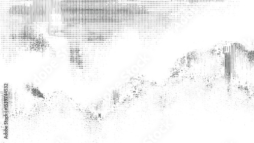 Abstract grayscale texture with vertical and horizontal lines dots and speckles creating a mottled effect resembling a distressed or aged surface with varying densities of gray tones