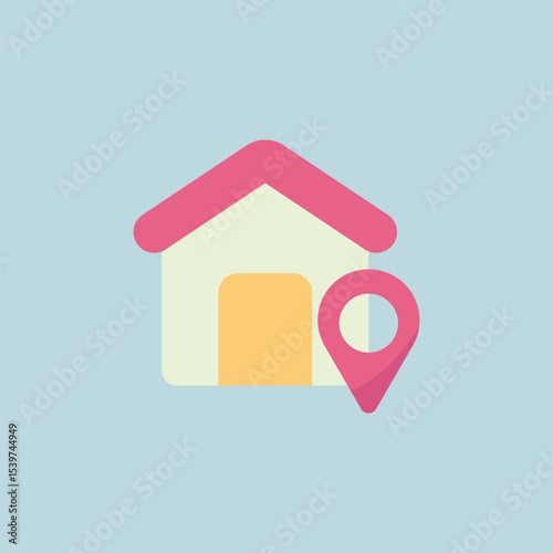 Home with Location Icon