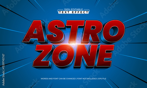 astro zone editable text effect with a space and alien text style
